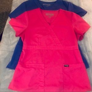 • 2 Women’s Greys Anatomy Scrub Tops•